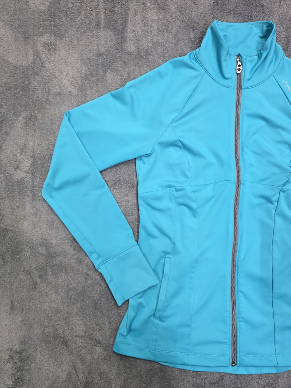 Under Armour All Season Gear Semi-Fitted Turquoise Full Zip Jacket Womens Size M - Picture 3 of 11